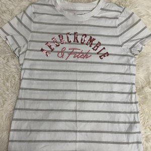 Abercrombie kids striped embroidery shirt